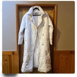 GAP Long White Puffer Coat